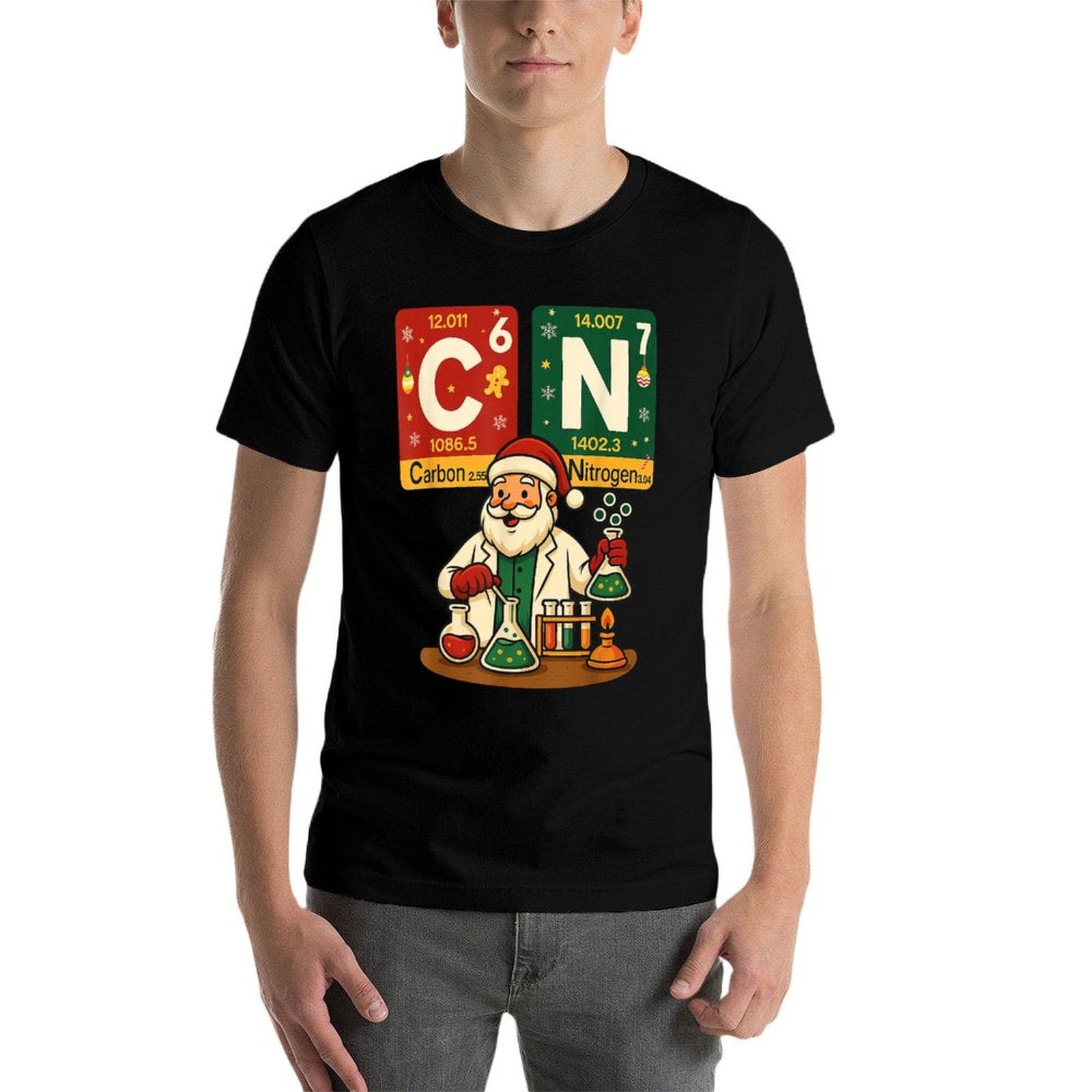 HUGvyn Science Christmas Carbon Nitrogen Six Seven 6 7 Meme  Odor-resistant T-Shirt