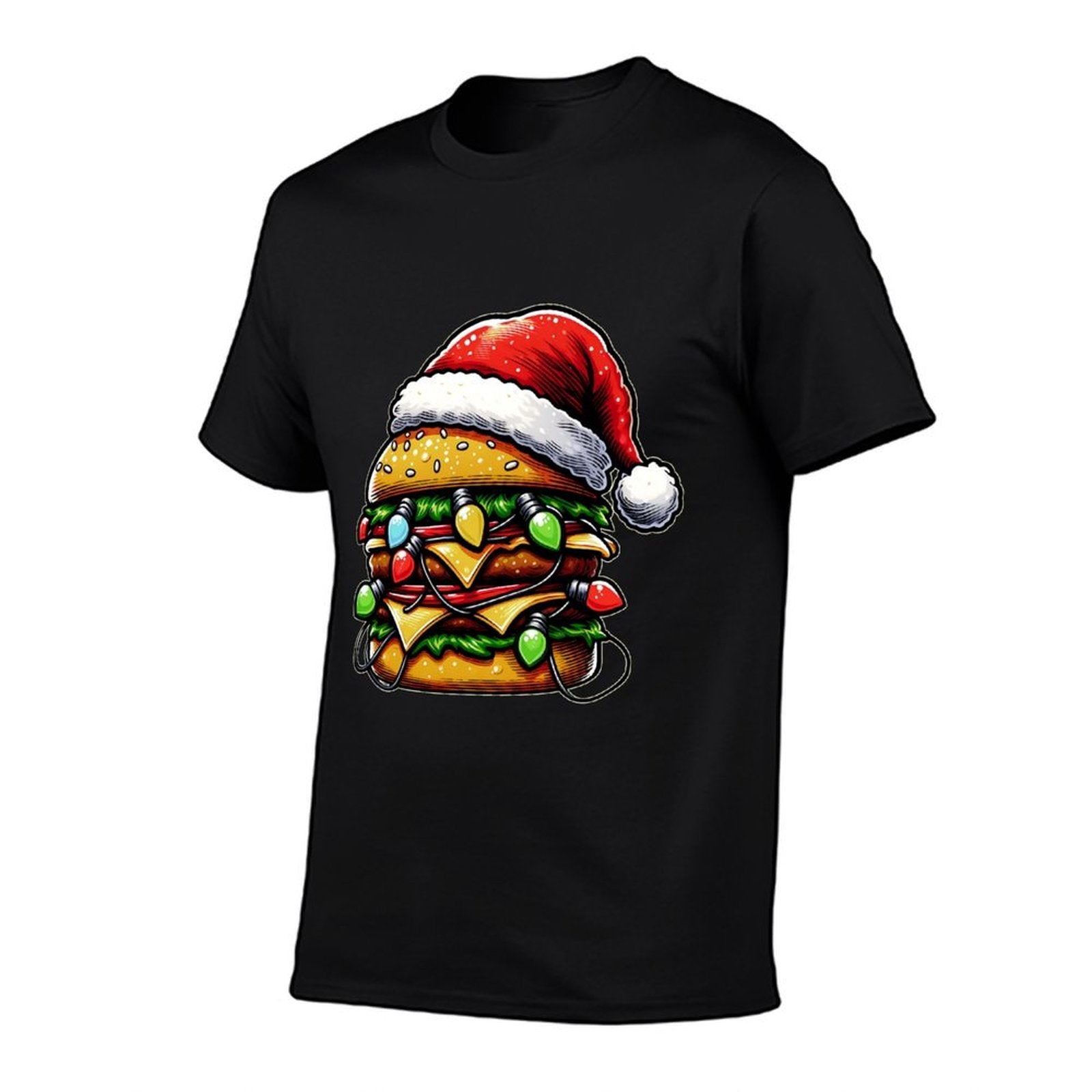 Cheeseburger Hamburger Christmas Hat Xmas  Odor-resistant T-Shirt