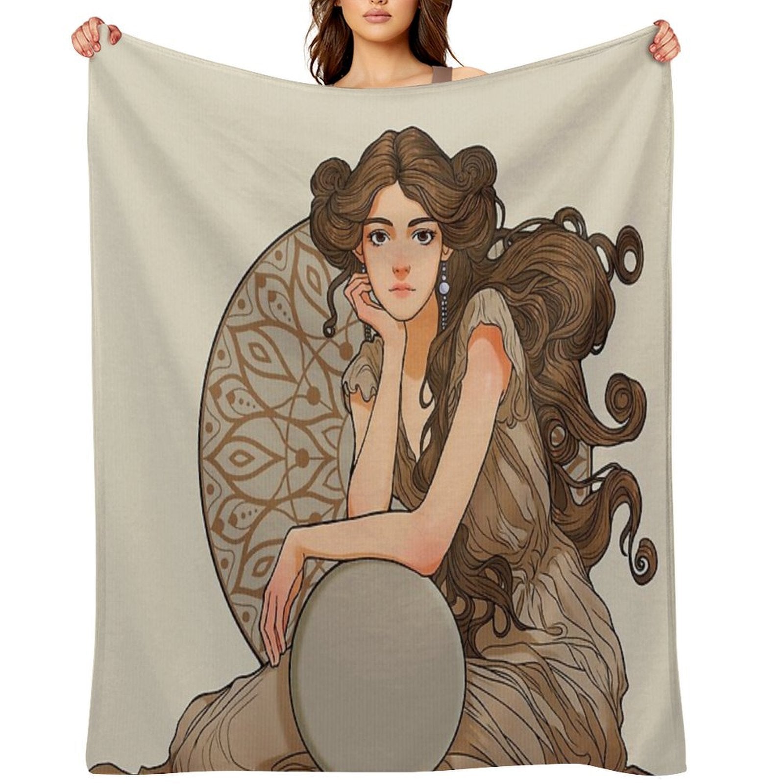Art Nouveau Durable Throw Blanket