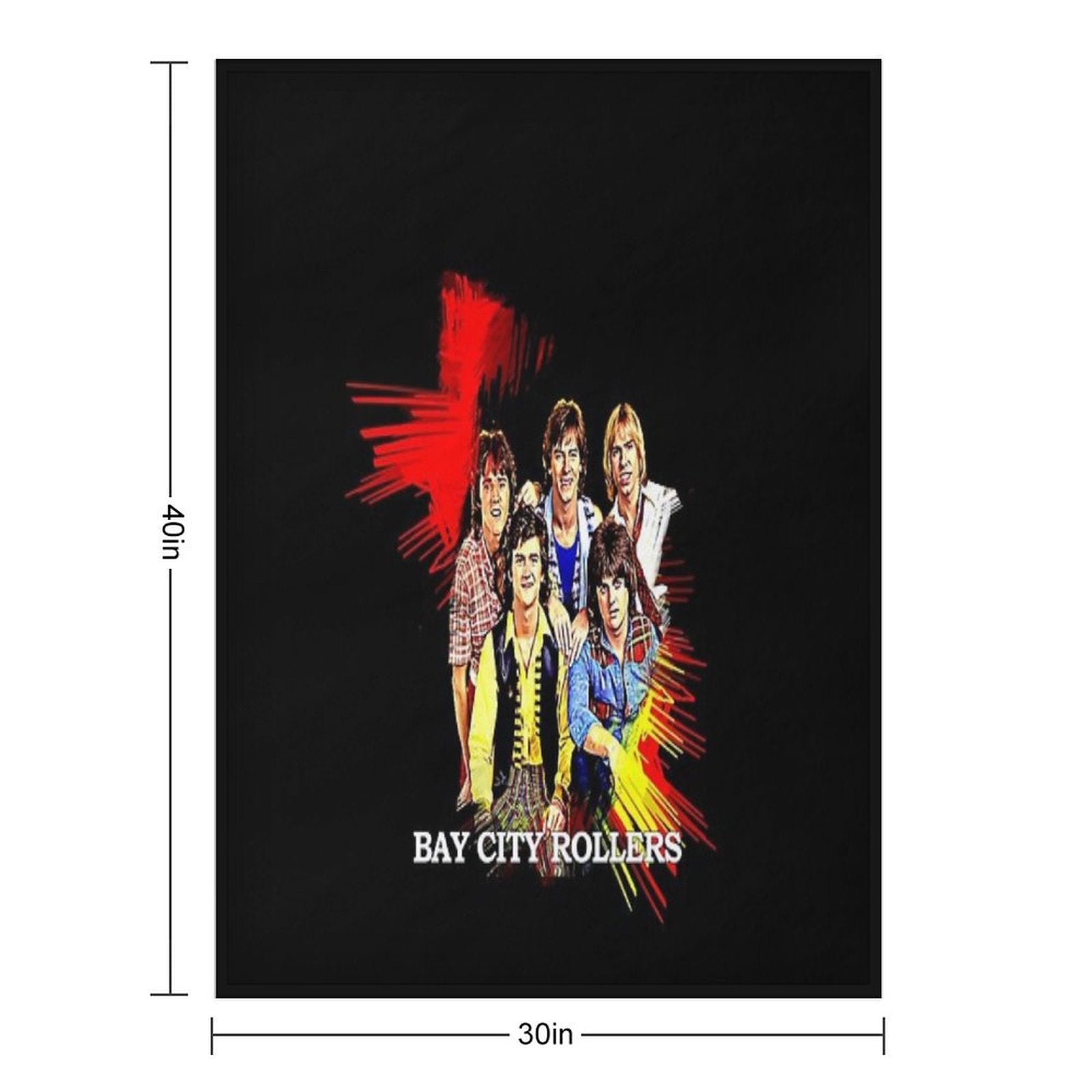 Bay City Rollers Merchandise Shrink-resistant Throw Blanket