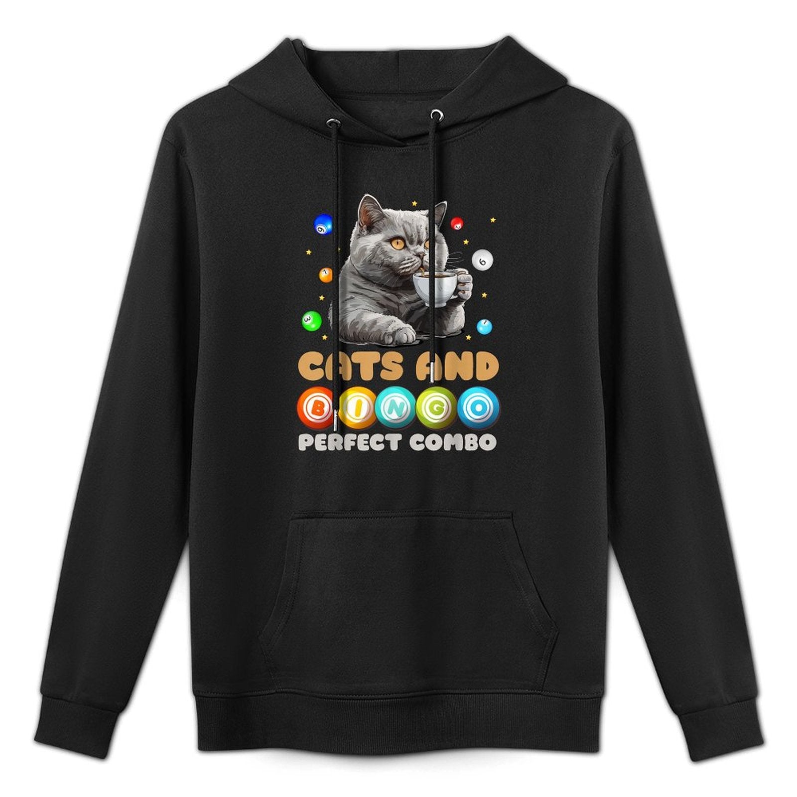 Bingo Player CATS AND BINGO PERFECT COMBO Funny Adjustable Hood Hoodie