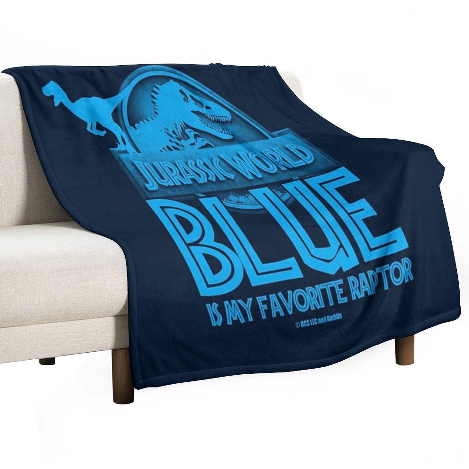 Jurassic World - Blue Is My Favorite Raptor Shrink-resistant Throw Blanket