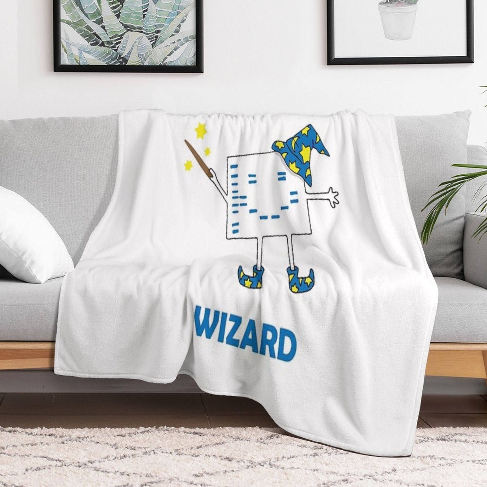 Western Blot Wizard, He Loves Cell Biology! Anti-pilling Throw Blanket