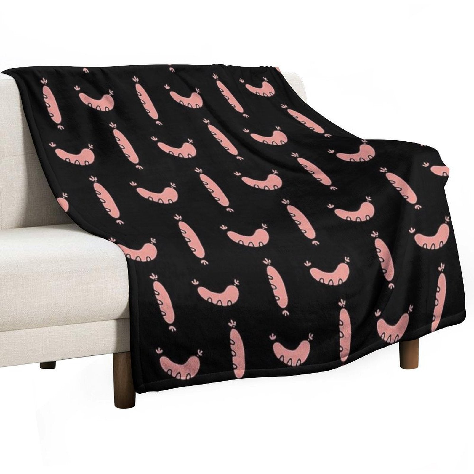 Sausages - The Breakfast of Champions Compact Throw Blanket