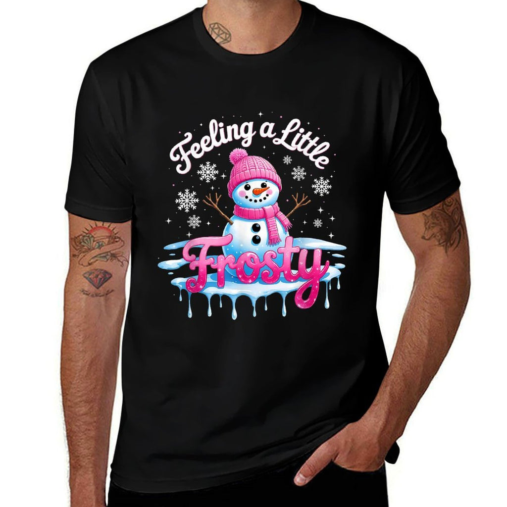 Feeling A Little Frosty Cute Snowman Winter Design  Soft T-Shirt