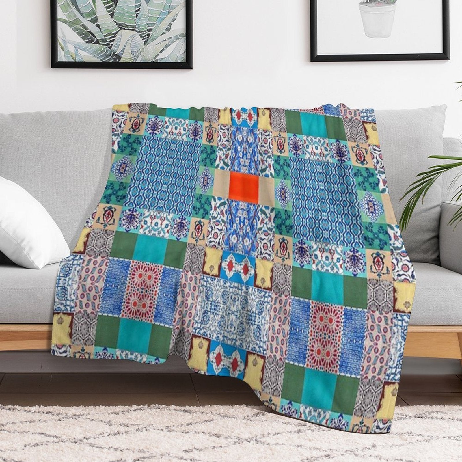 Geometric Abstract Pattern III Lightweight Throw Blanket