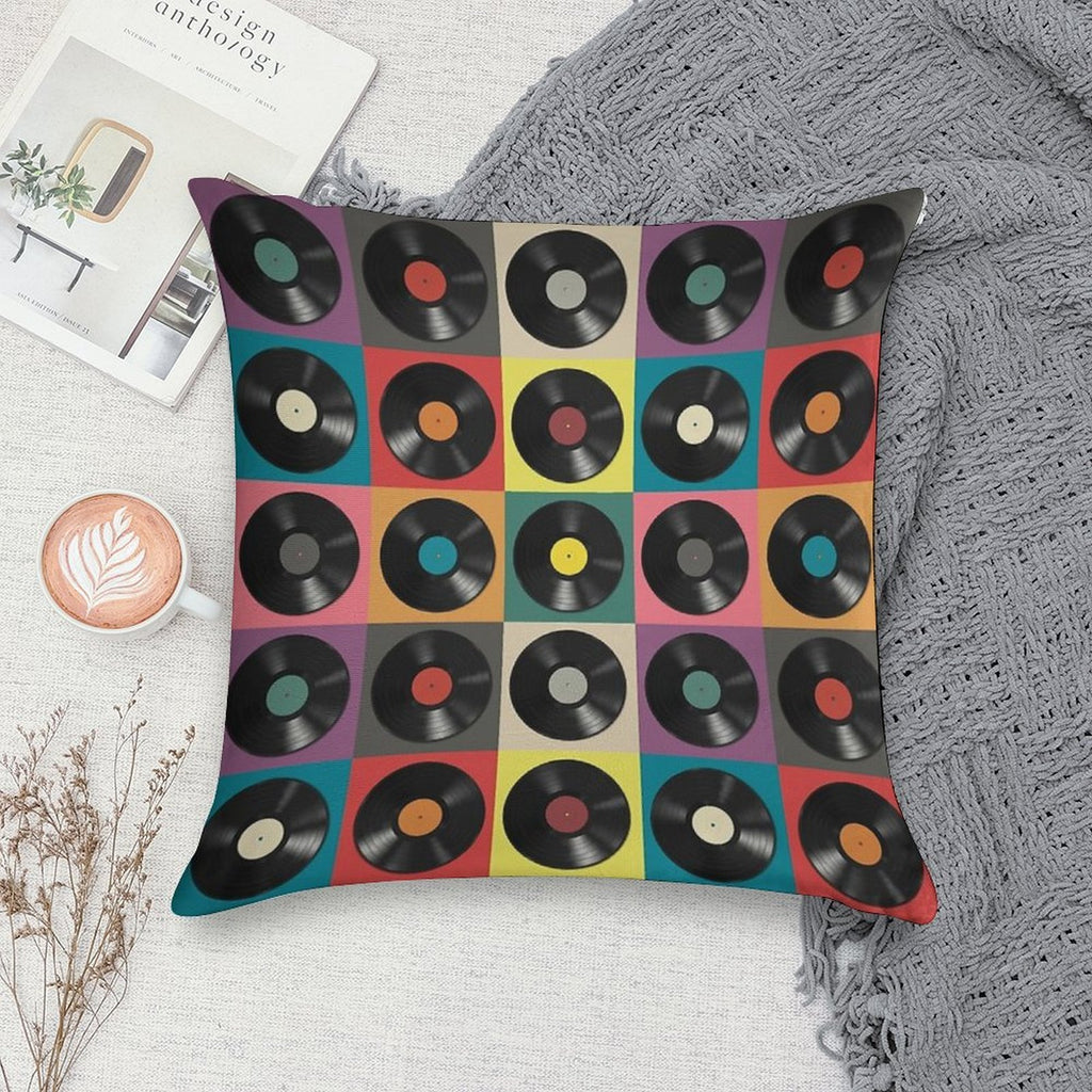 Vinyl Record Soft Warmth Comfort Throw Pillow