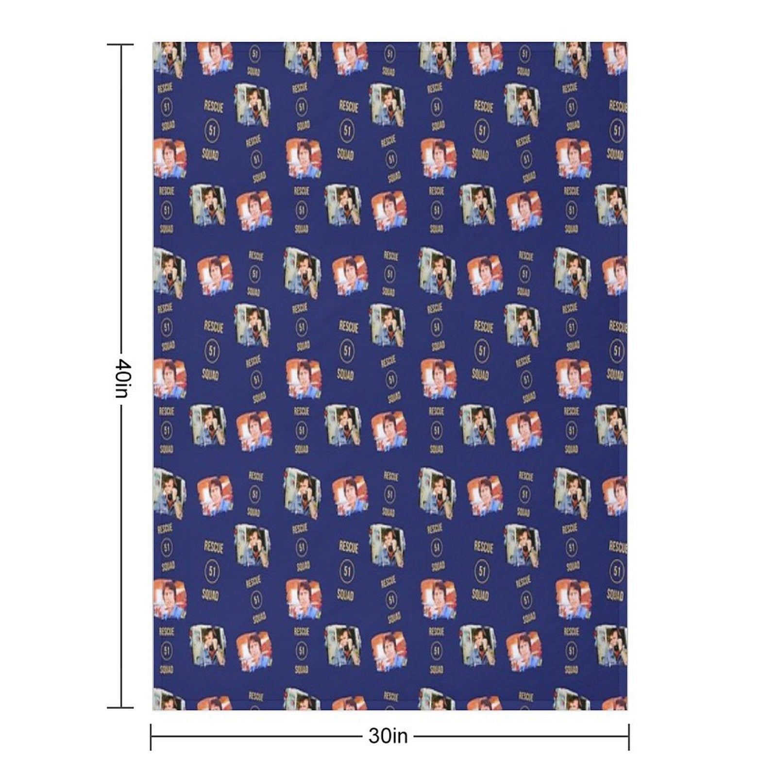 Emergency Rescue Squad 51 Roy And Johnny TV Show Dk Blue Gift-ready Throw Blanket