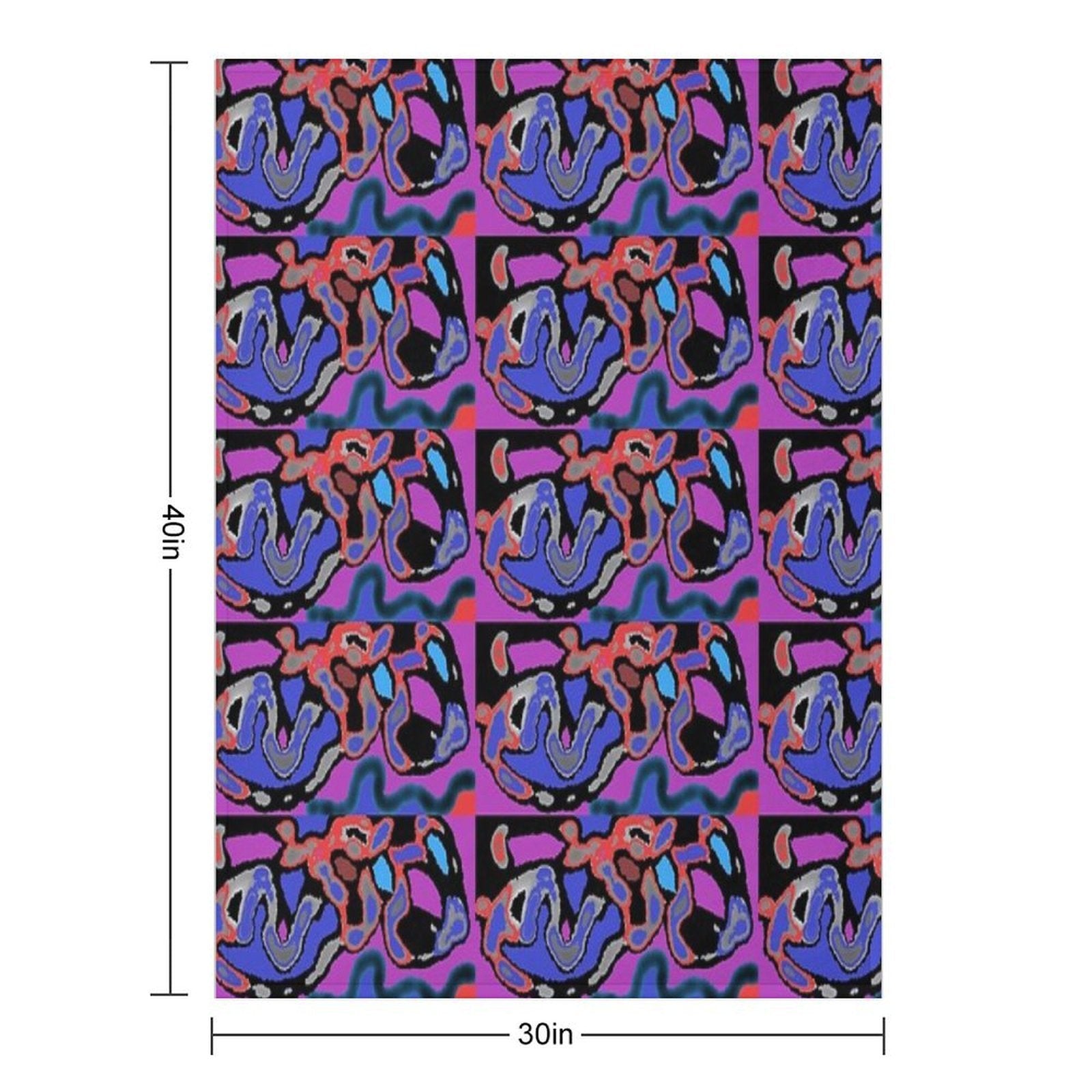 Snakeely Abstract Plush Throw Blanket
