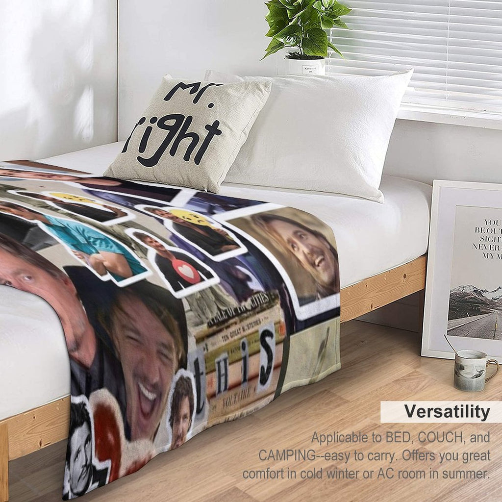 Pedro Pascal Photo Collage Easy Care Throw Blanket