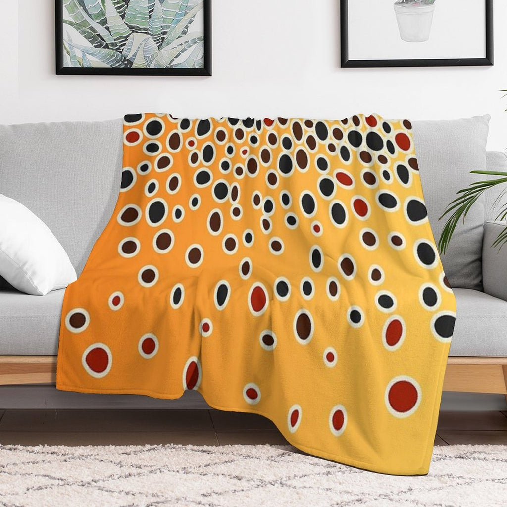 Brown Trout Skin Wrinkle-free Throw Blanket