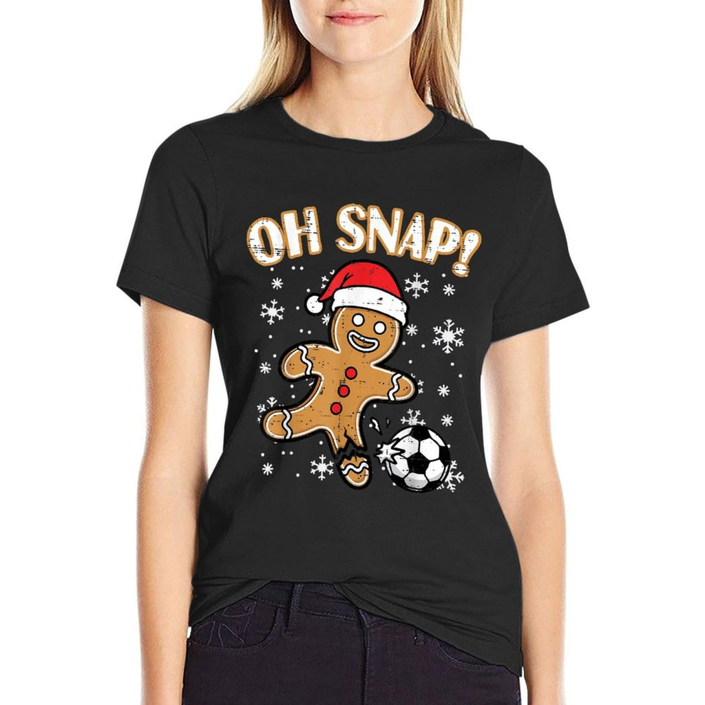 Christmas Gingerbread Soccer Oh Snap Funny Xmas Boys Kid Men  Vintage-inspired T-Shirt