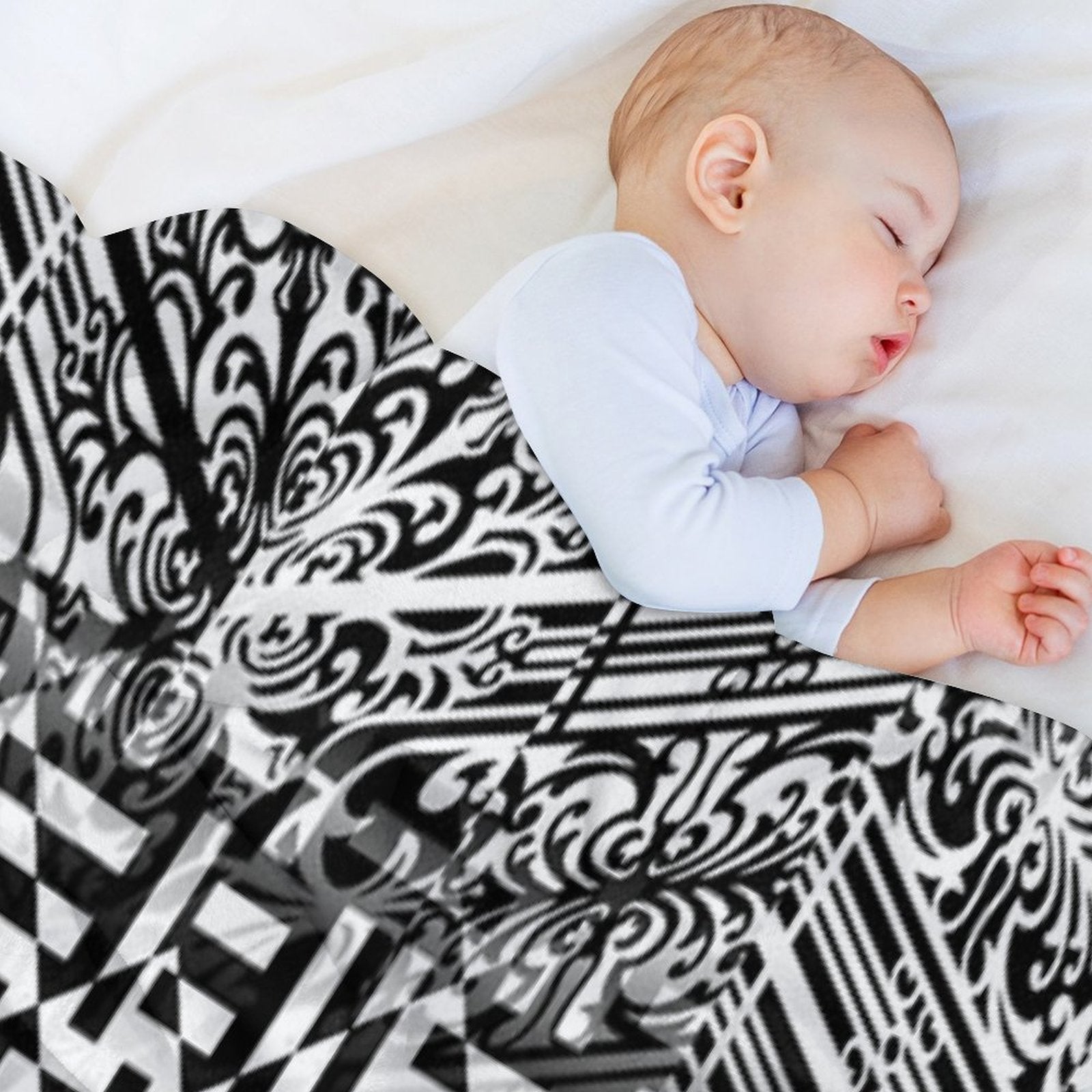 Black And White Madness Versatility Throw Blanket