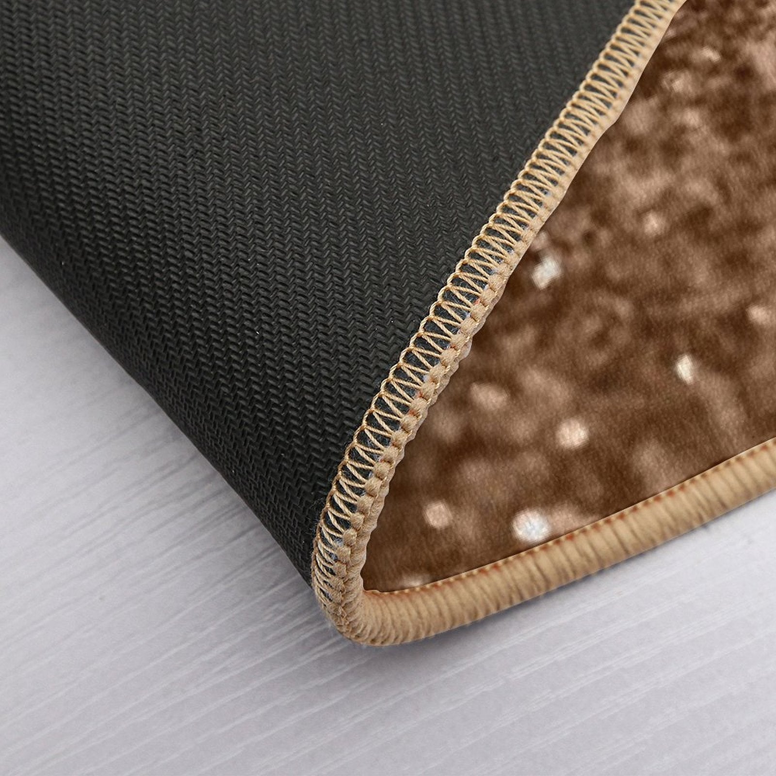 Gold Brown Glam #2 (Photo of Glitter Only - Not Reflective)  Repositionable Bath Mat