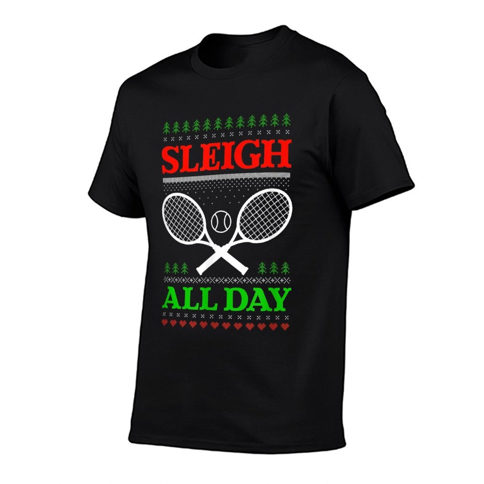 Sleigh All Day Design Christmas Tennis  Versatile T-Shirt