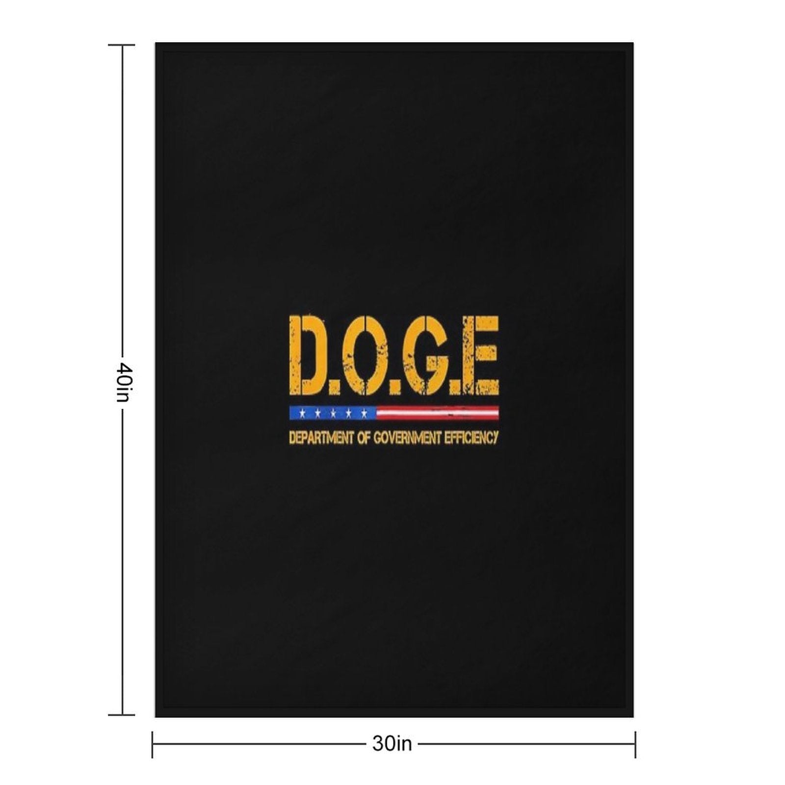 Doge D.O.G.E. Department Of Government Efficiency Quick-dry Throw Blanket