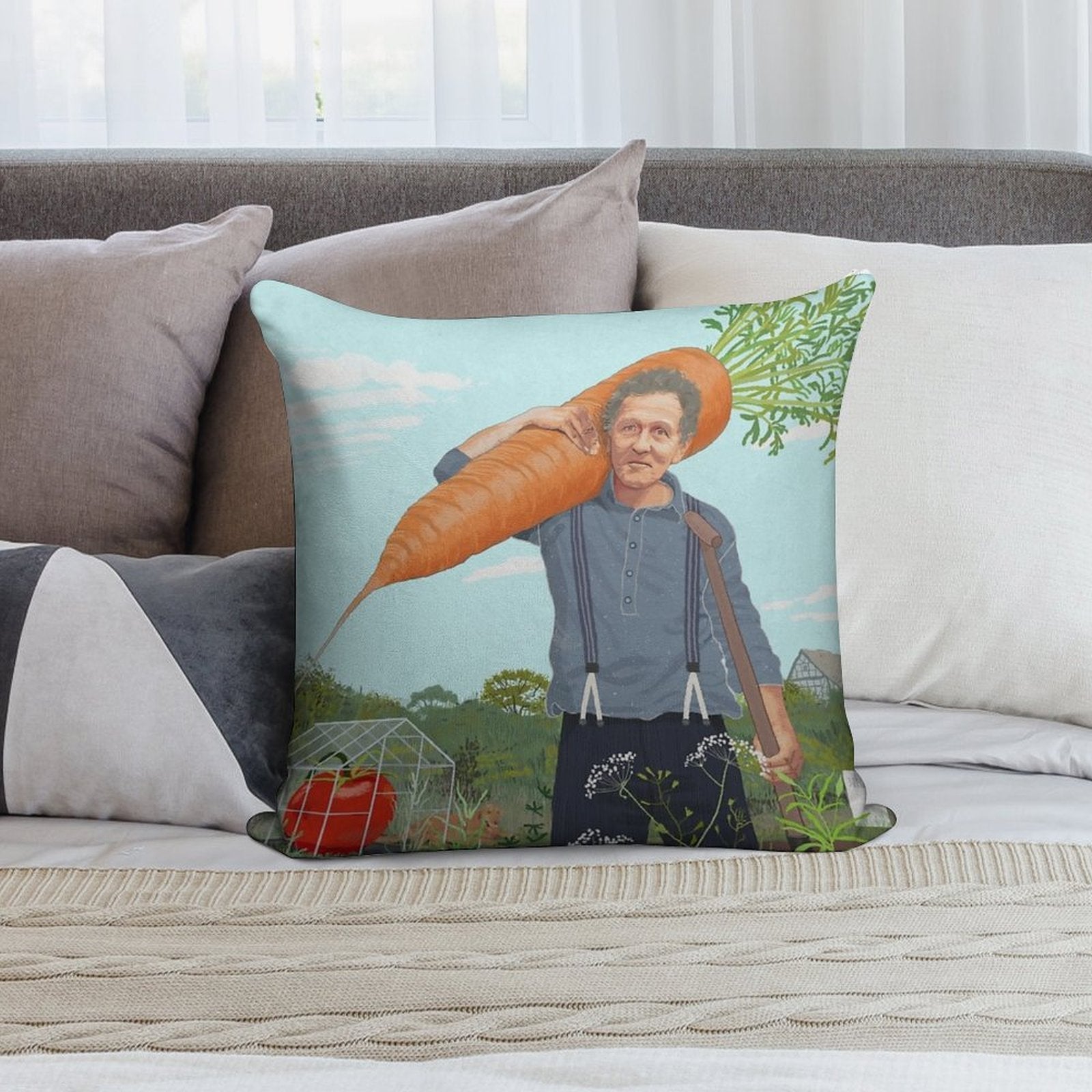 Monty Don Soft Reinforced Edging Throw Pillow