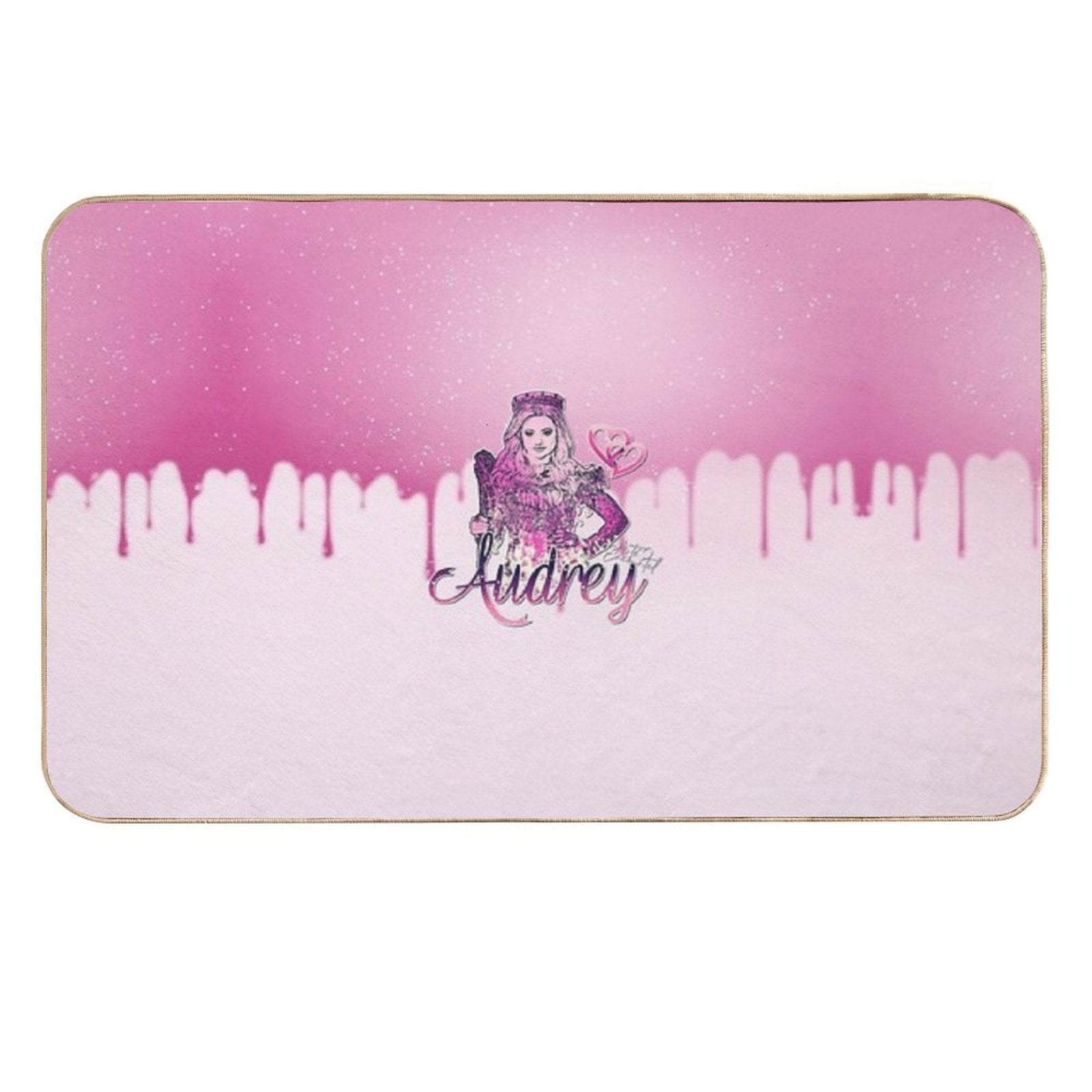 Audrey Descendants (Pretty Pink Princess Queen Girl)  Toxin-Free Bath Mat