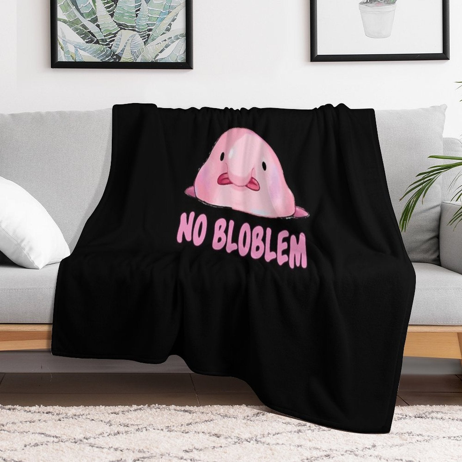 Blobfish Quick-dry Throw Blanket