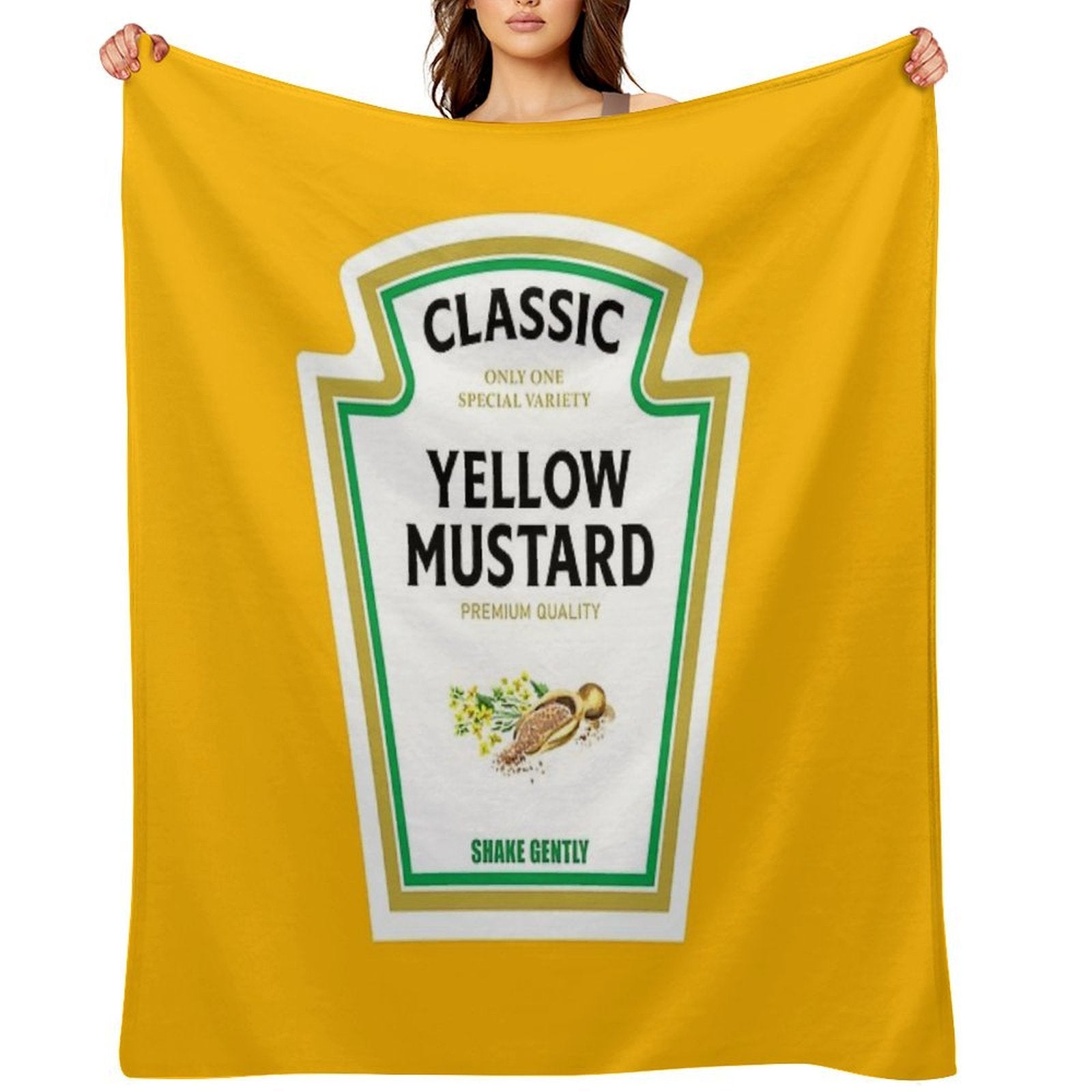 Mustard Halloween 2023 Costume Matching Family Group Couple Mayo Ketchup Premium Throw Blanket