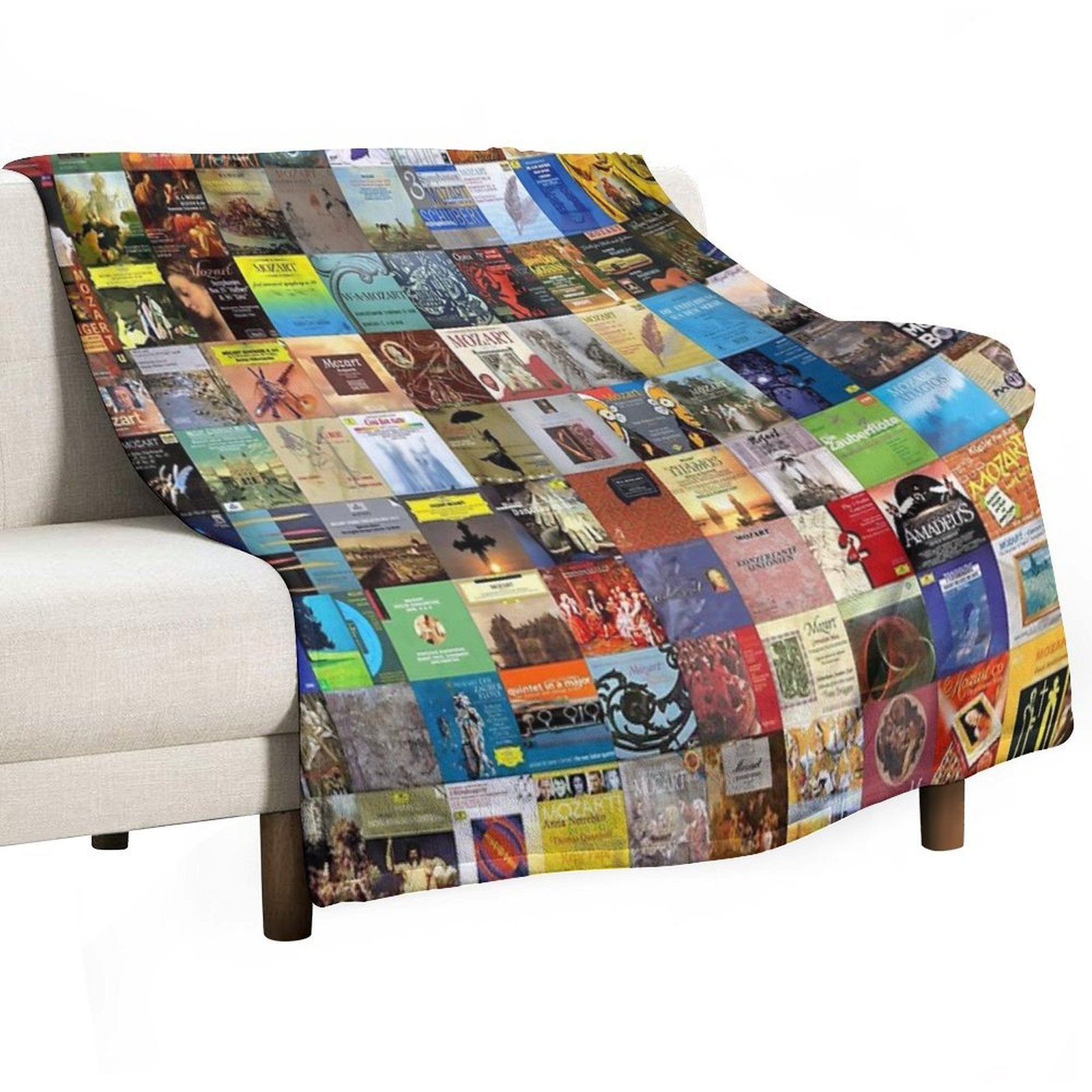Mozart Album Covers Velvety-soft Throw Blanket