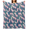 Axolotls Machine-washable Throw Blanket