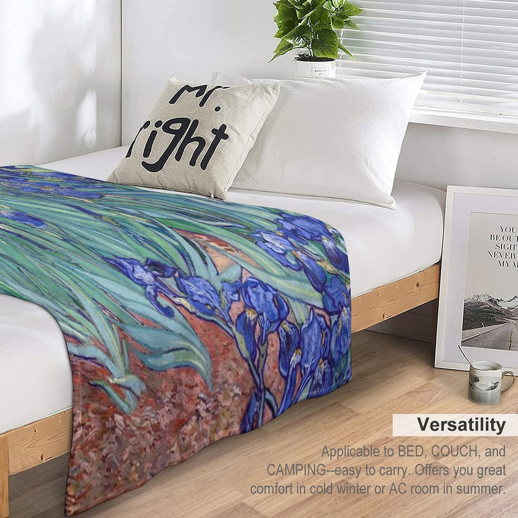 Van Gogh - Irises Anti-pilling Throw Blanket