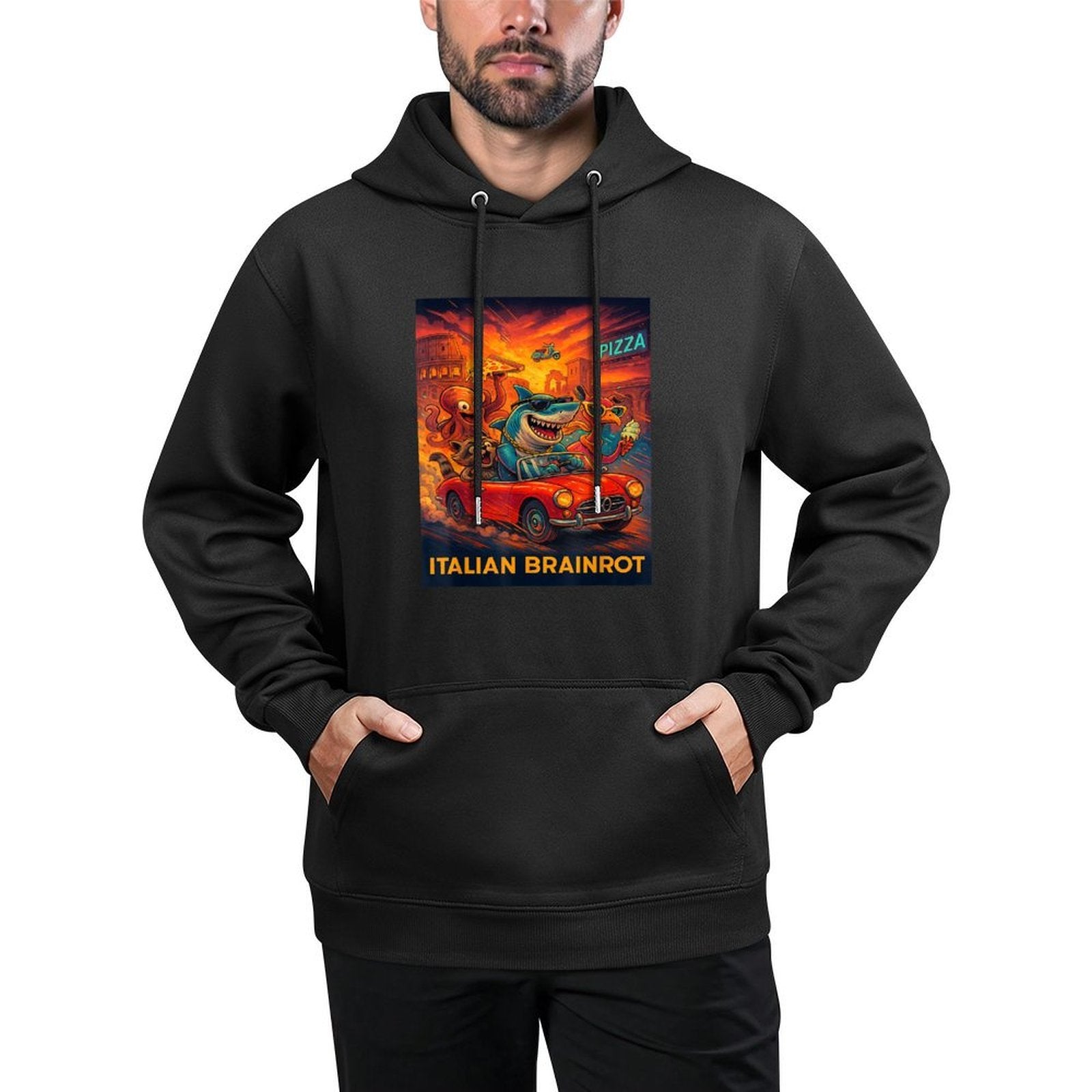 Italian Brainrot Trendy Viral Generated by AI Internet Meme Pilling-Resistant Hoodie
