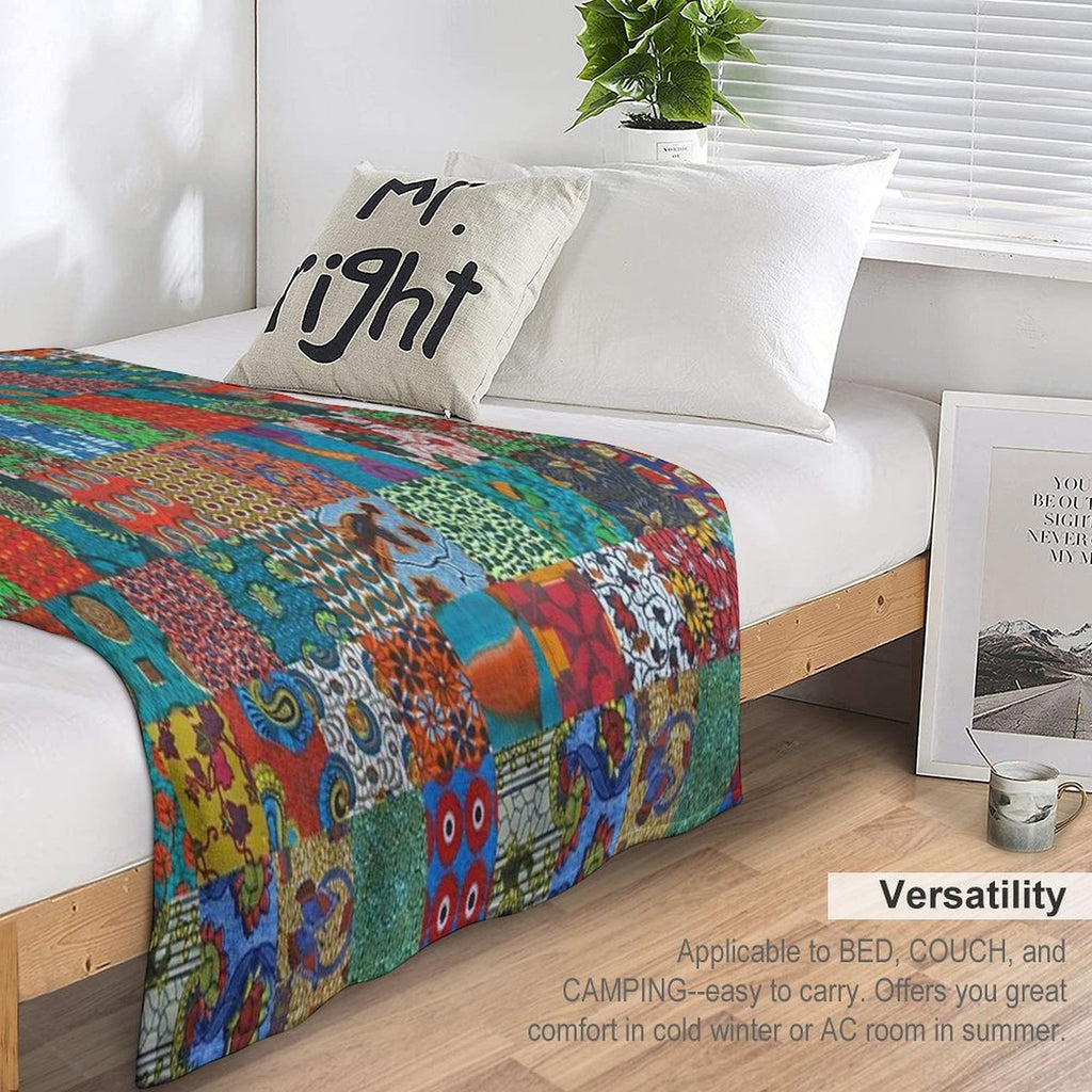 Patch Work Premium Throw Blanket