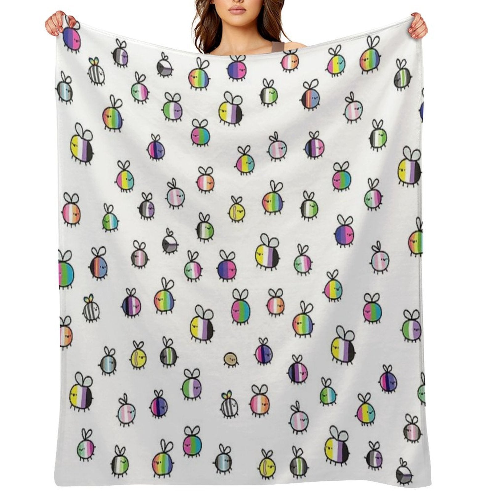 Bees Lightweight Throw Blanket