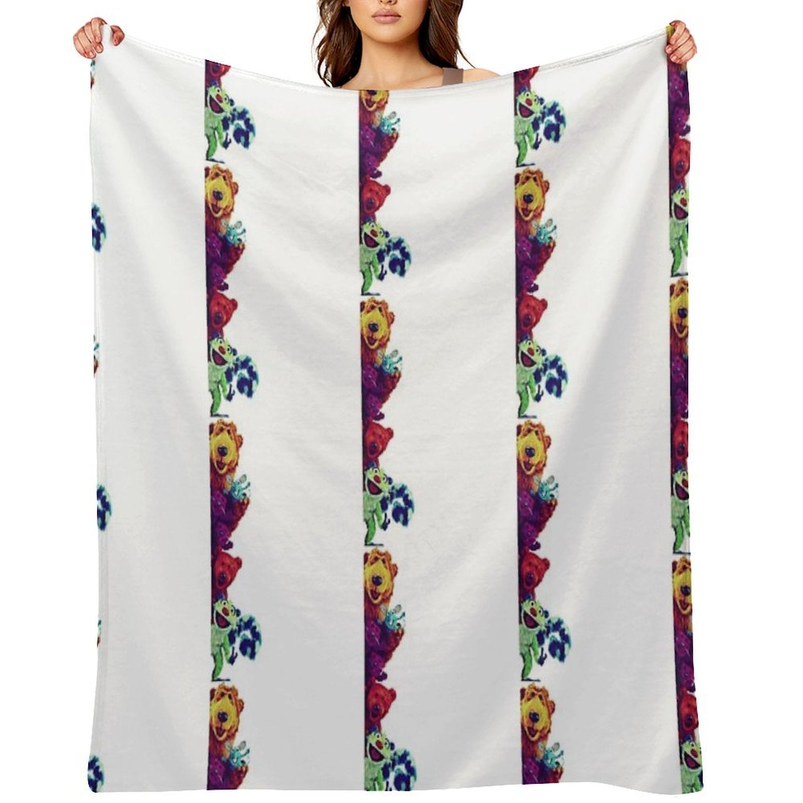 Bear In The Big Blue House - Bear And Friends Premium Throw Blanket