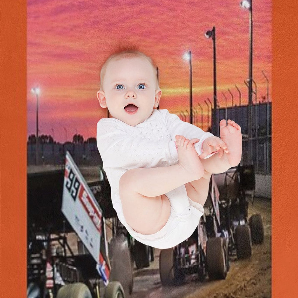 Sunset at The Speedway Track. Multi-functional Throw Blanket