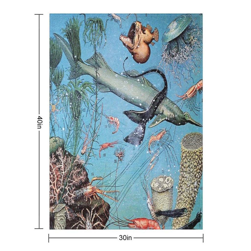 Adolphe Millot - Ocean A - French Vintage Poster Anti-pilling Throw Blanket