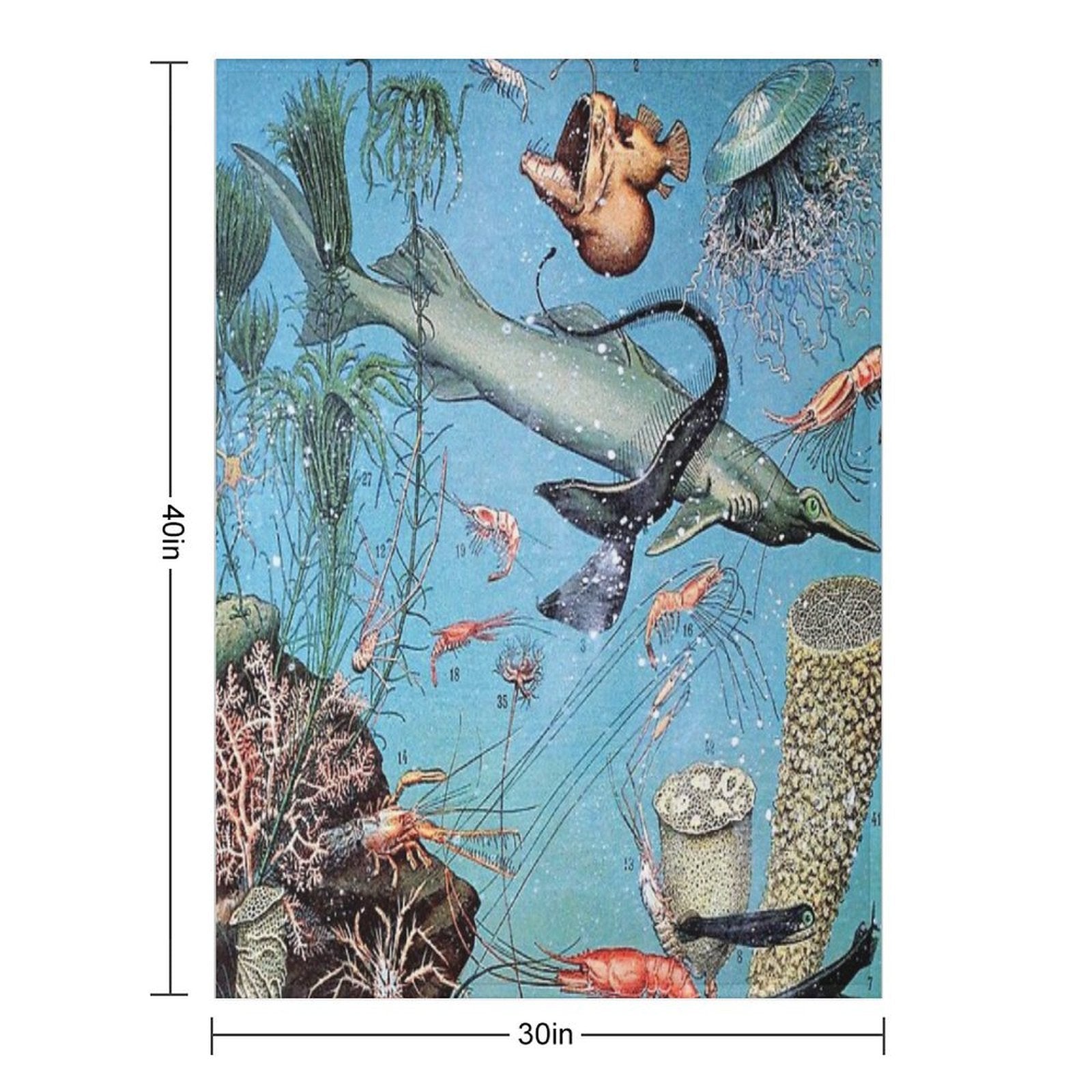 Adolphe Millot - Ocean A - French Vintage Poster Anti-pilling Throw Blanket