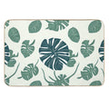 Abstract Monstera Leaf Pattern  Eco-Friendly Bath Mat