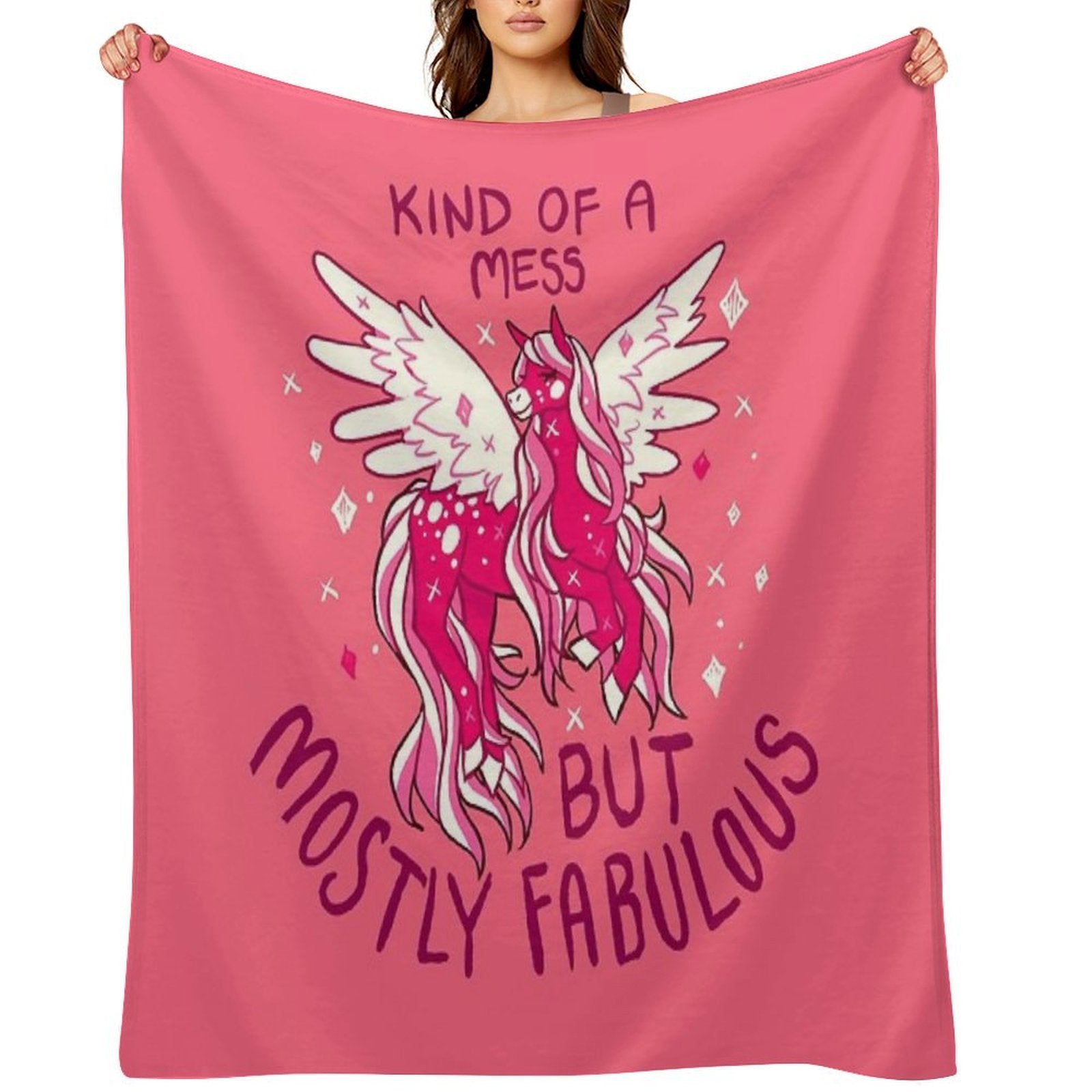 KIND OF A MESS Pegasus Versatility Throw Blanket
