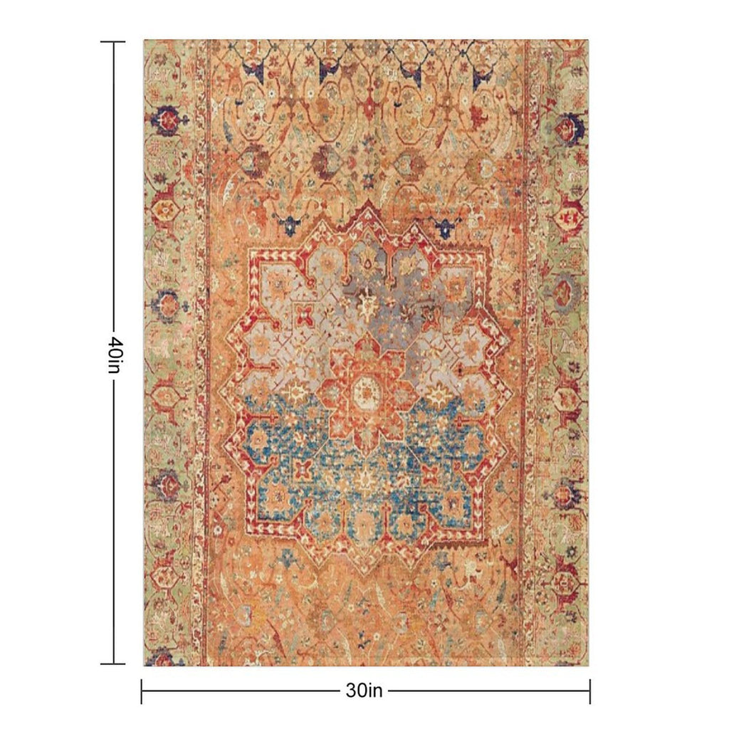 16th Century Persian Carpet Print Velvety-soft Throw Blanket