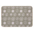 Magical Sun Bohemian Dreamy Aesthetic In Muted Colors Muted Green Durable Bath Mat