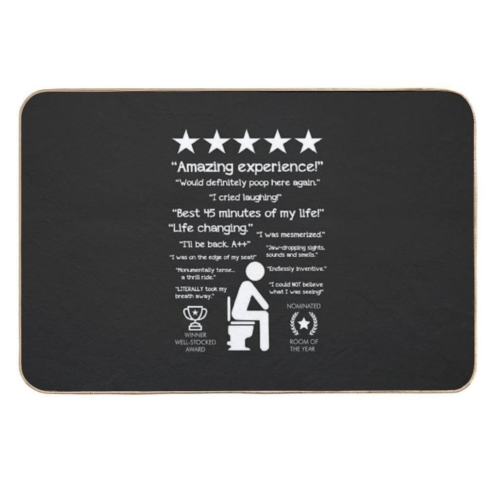 Funny Bathroom Unforgettable Experience Would Poop Here Again CHALK  Eco-Friendly Bath Mat