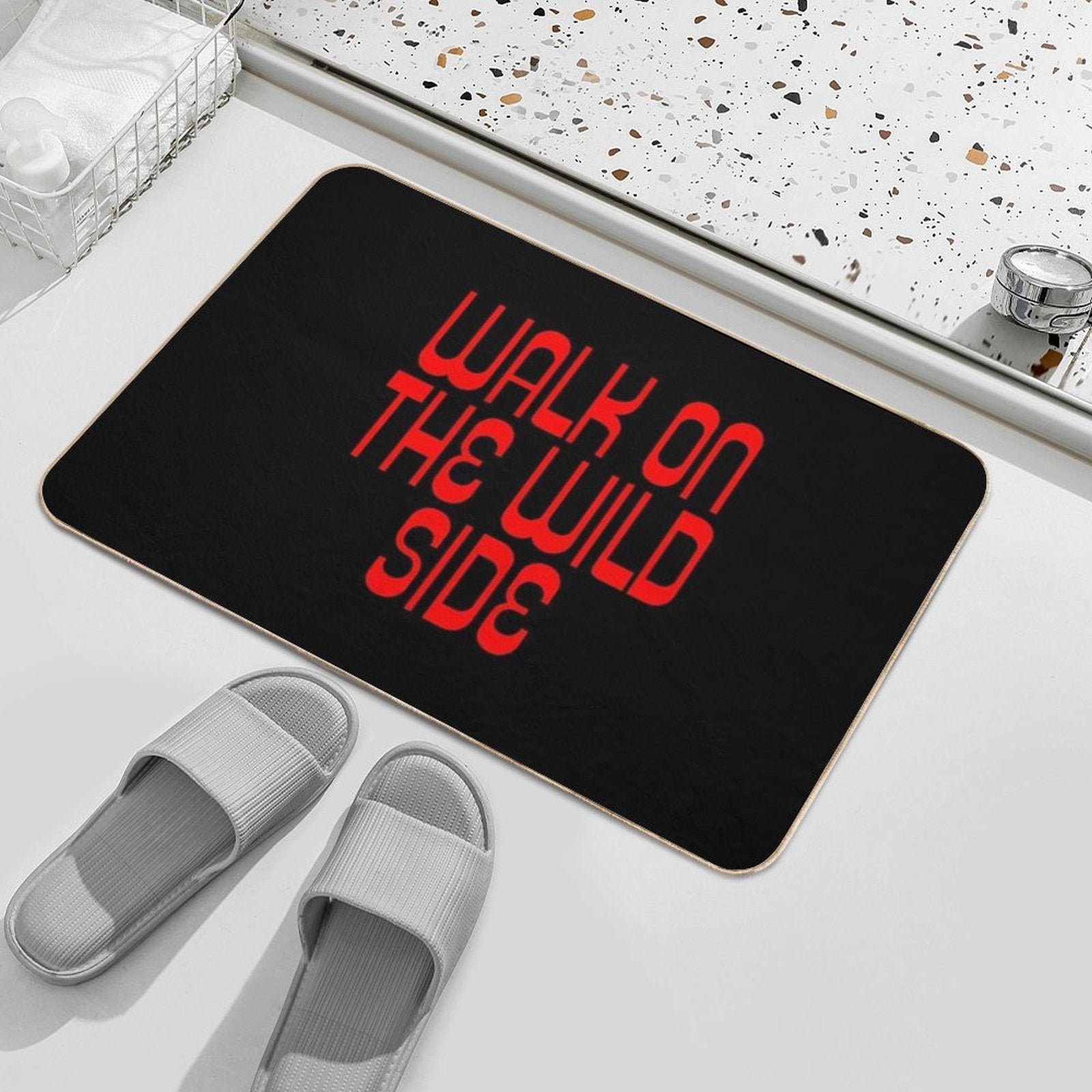 Walk On, Rock Style  Anti-Trip Bath Mat