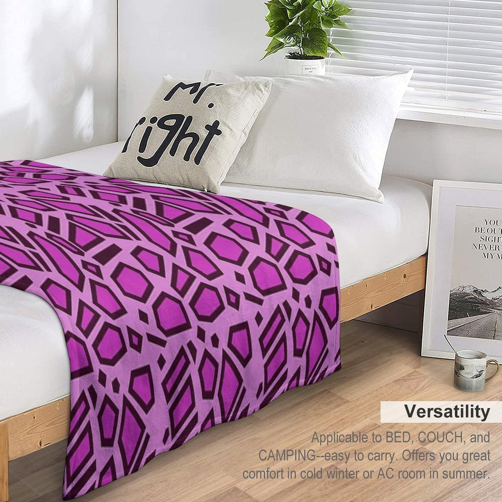 Kipo Pink Mega Jaguar Spots Comfort Throw Blanket