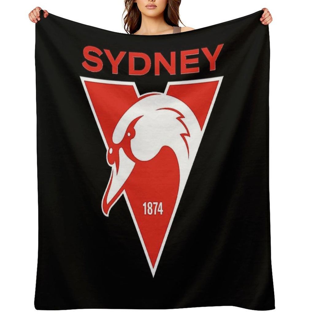Sydney The Bloods Swans Haughty Swannies-Logo Wrinkle-free Throw Blanket