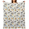 Safari Savanna Various Animals Eco-conscious Throw Blanket