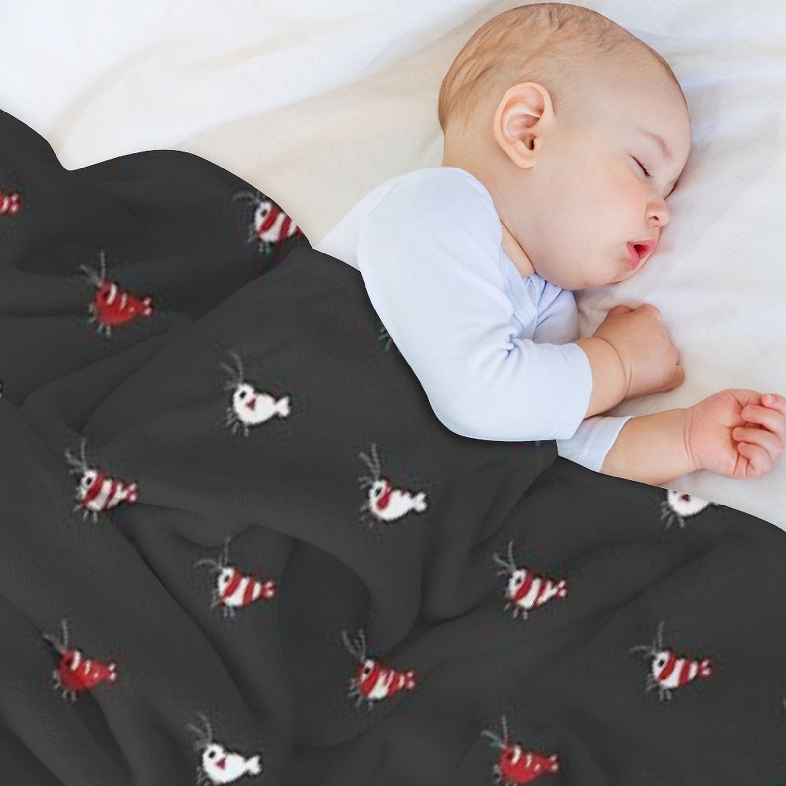 Crystal Red Shrimps Eco-conscious Throw Blanket