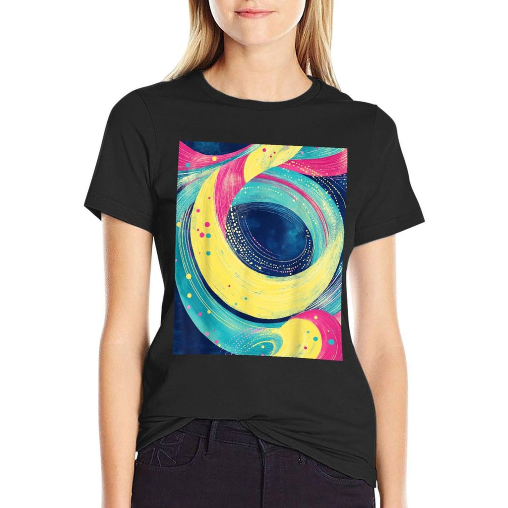 Abstract Swirl Design Modern Art Apparel  Quick-drying T-Shirt