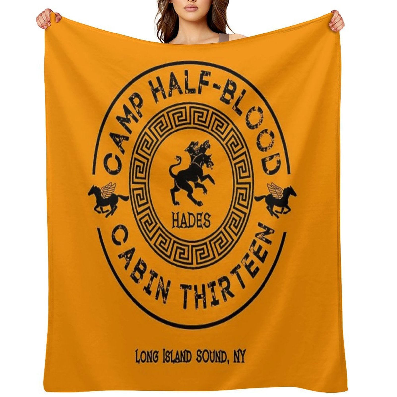 Cabin Thirteen - Hades - Percy Jackson - Camp Half-Blood Shrink-resistant Throw Blanket