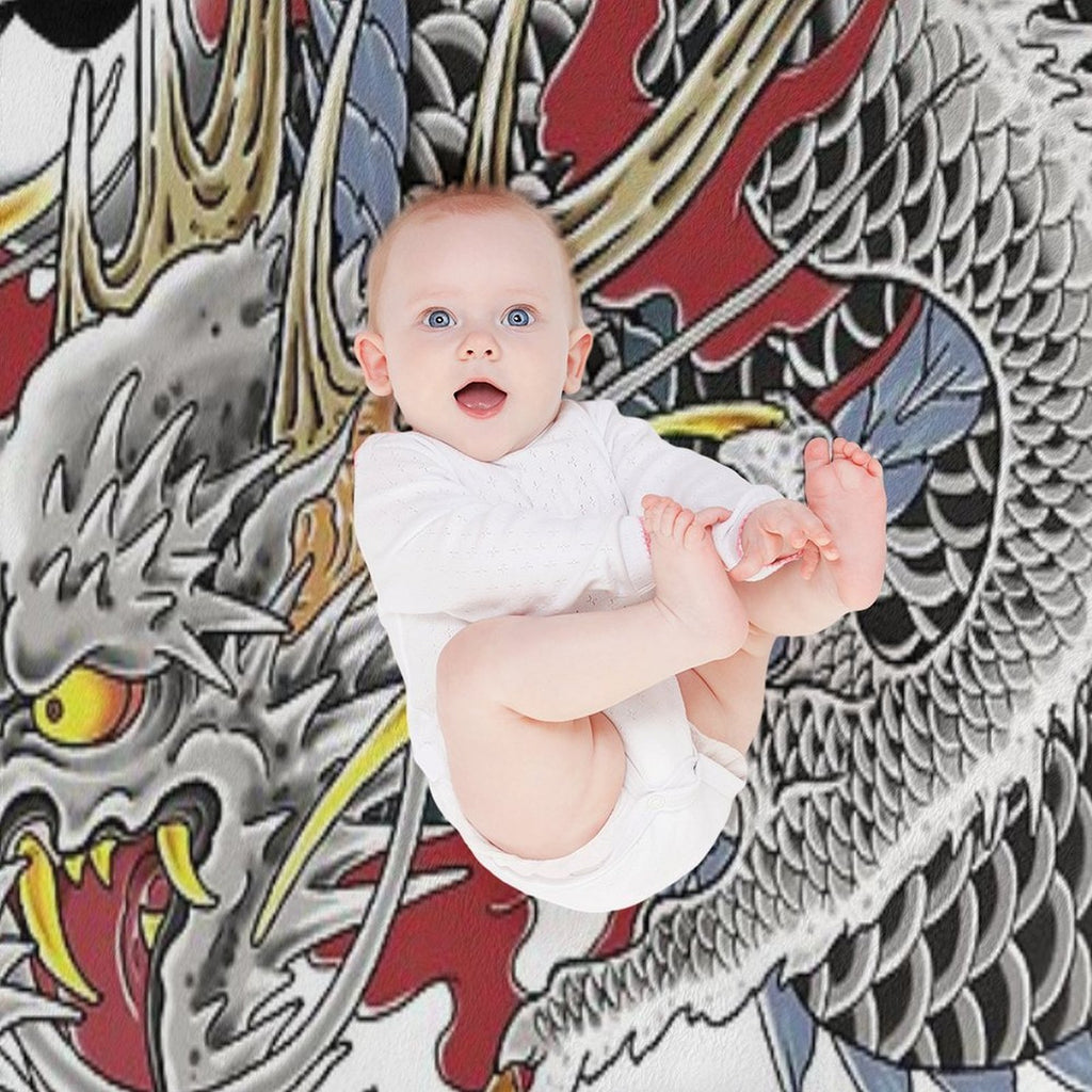 Kazuma Kiryu Dragon Tattoo Horizontal Premium Throw Blanket