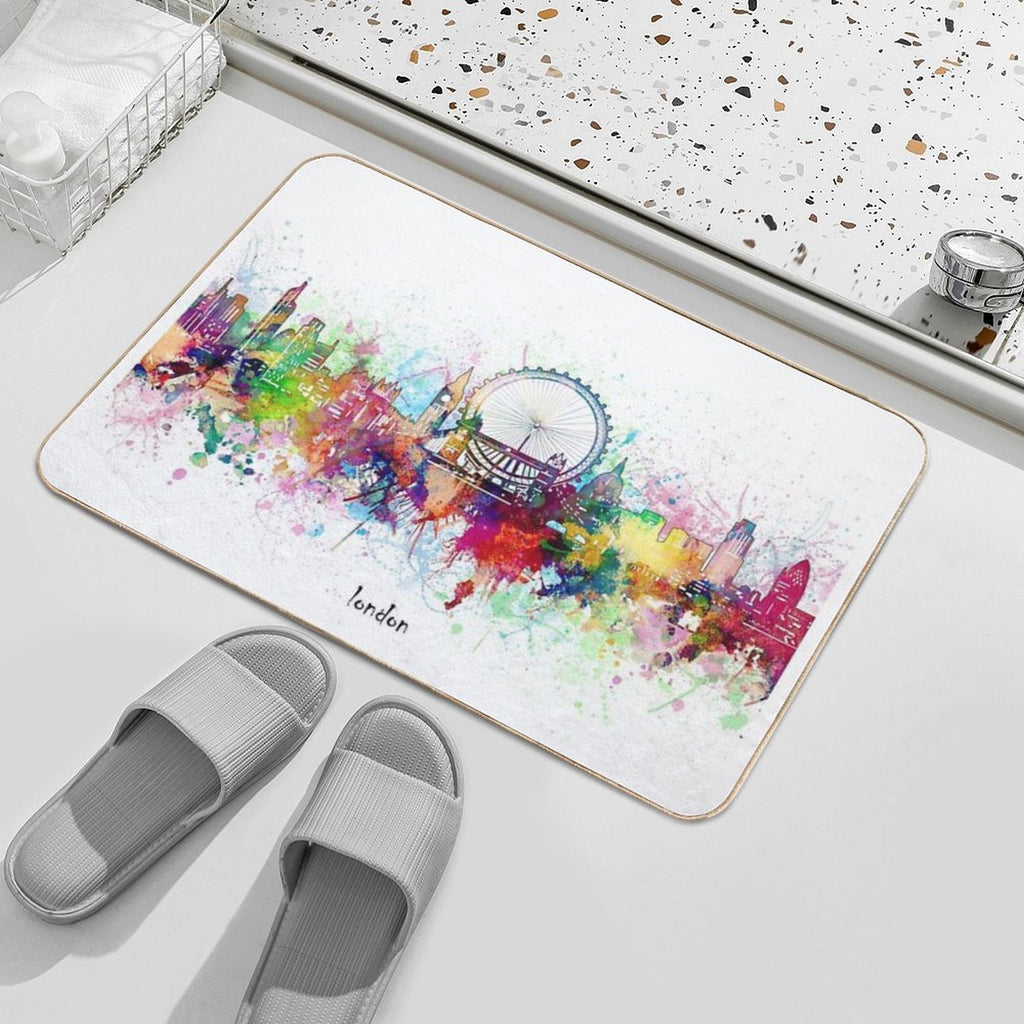 London Skyline  Repositionable Bath Mat