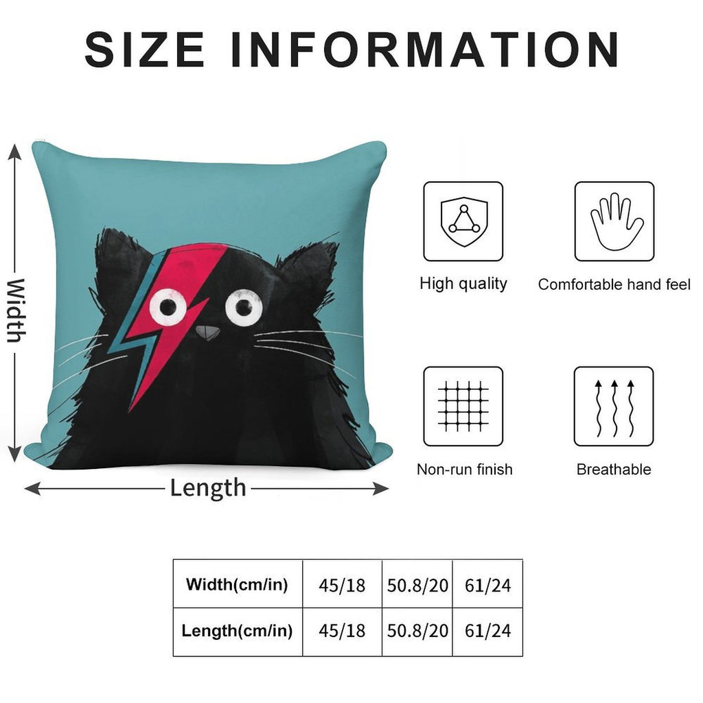 Cat Bowie Soft Easy Maintenance Throw Pillow