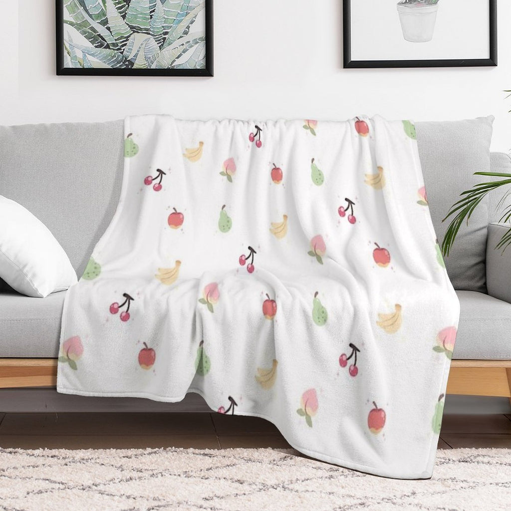 Cute Fruits Plush Throw Blanket
